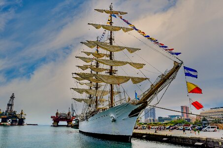 Sailor port tall ship photo