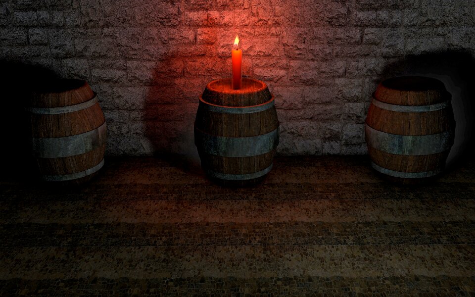 Barrels cellar wine barrels