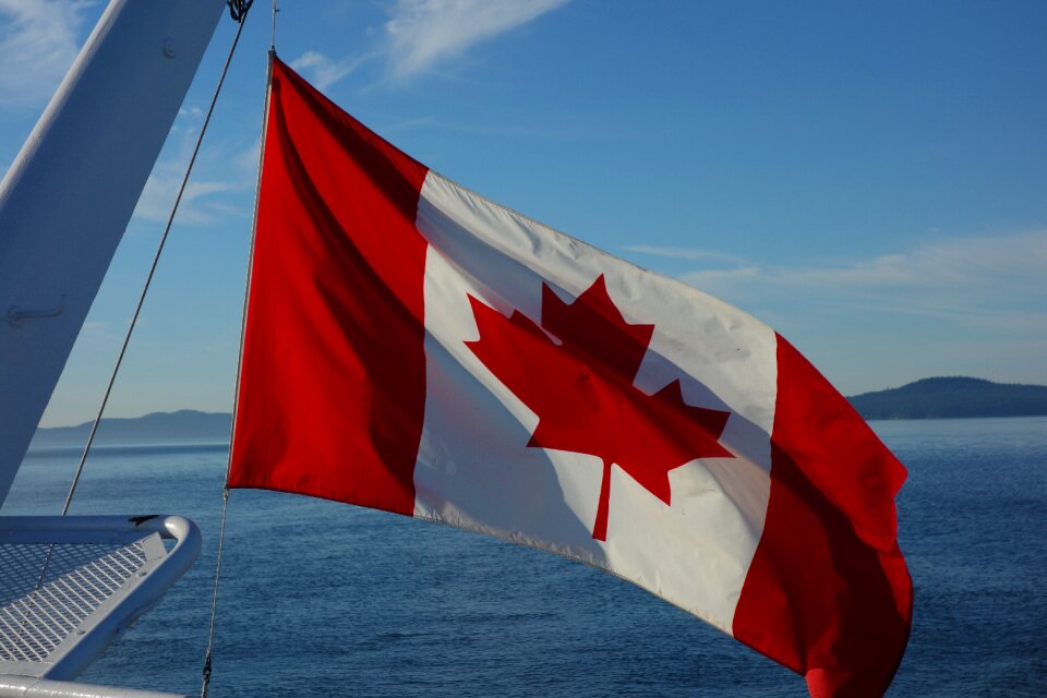Canadian flag maple country