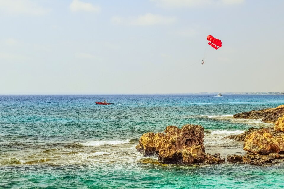 Parachute paragliding scenery