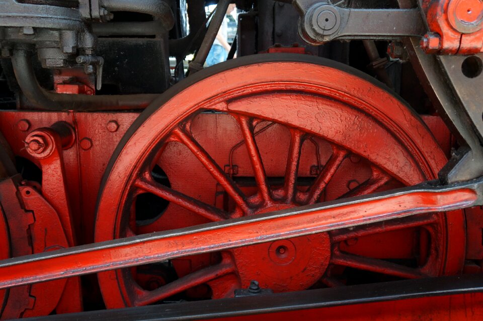Locomotive wheel railway