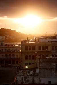 Sunrise skyline horizon