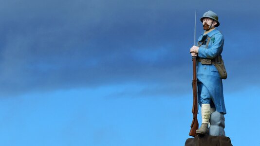 Soldier hairy monument to the dead