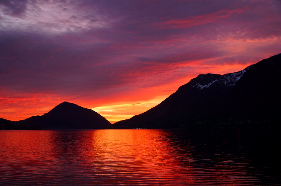 Landscape sea fjord