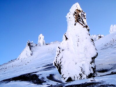 Stone statue cinder butte stone pillar