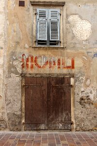 Facade historically weathered photo