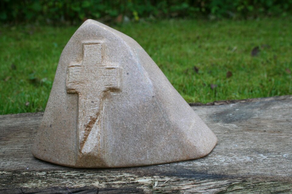 Memorial stone commemorate stone cross