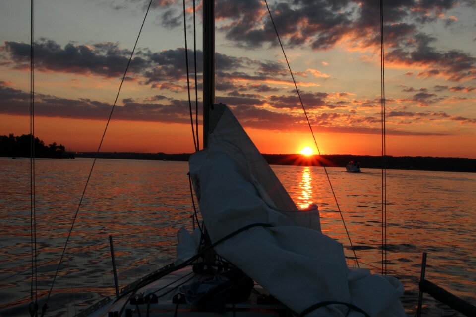 Sky sun lake