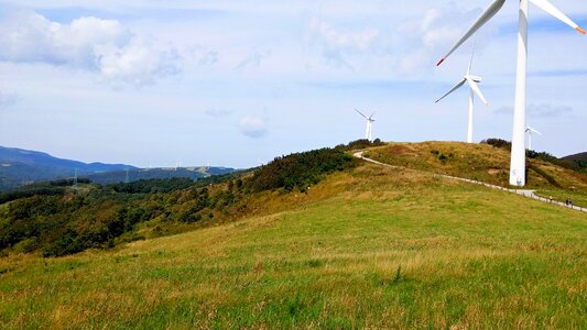 Wind power generator daegwallyeong windmill photo