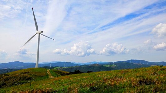 Wind power generator daegwallyeong windmill photo