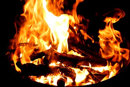 Fire flames embers
