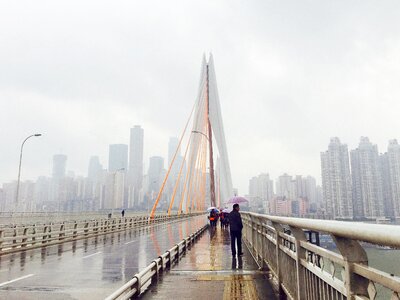 Chongqing bridge fog photo