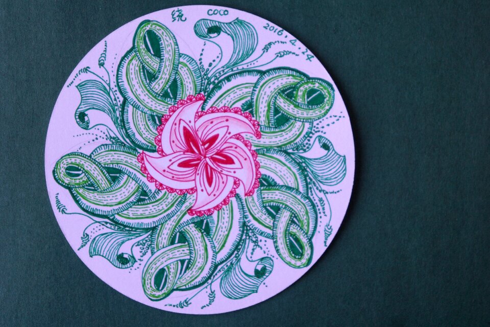 Zen around the painting circle rotate
