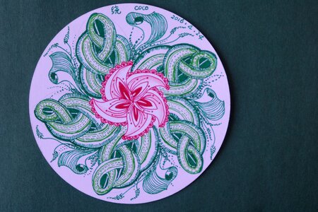 Zen around the painting circle rotate