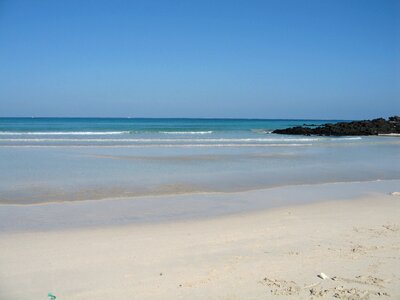 Beach jeju island blue photo