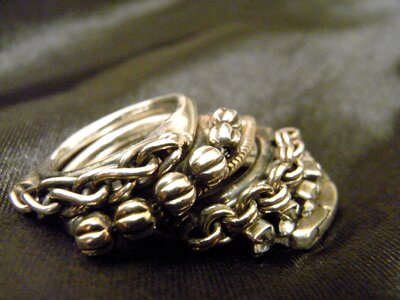 Silver ring satin foppery