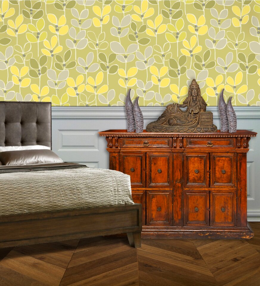 Model adult brown bedroom