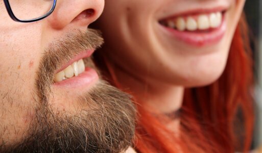Teeth beard mouth