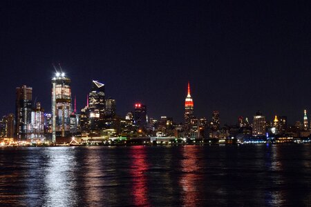 New york city skyline urban manhattan