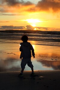 Sunset evening beach