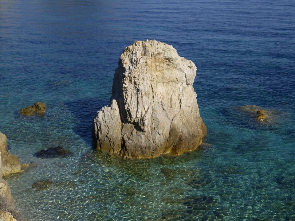 Rock elba island italy