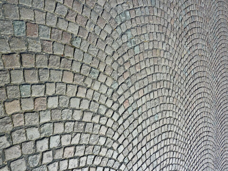 Road pavers stones lane