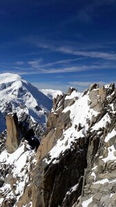 View from piton north aiguille du midi chamonix