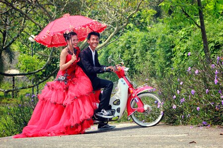Umbrella bride dress