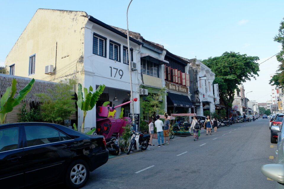 Georgetown penang old shophouses
