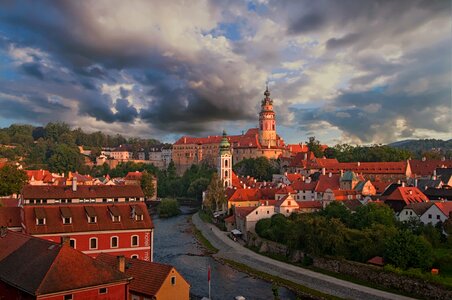 Czech krumlov morning city