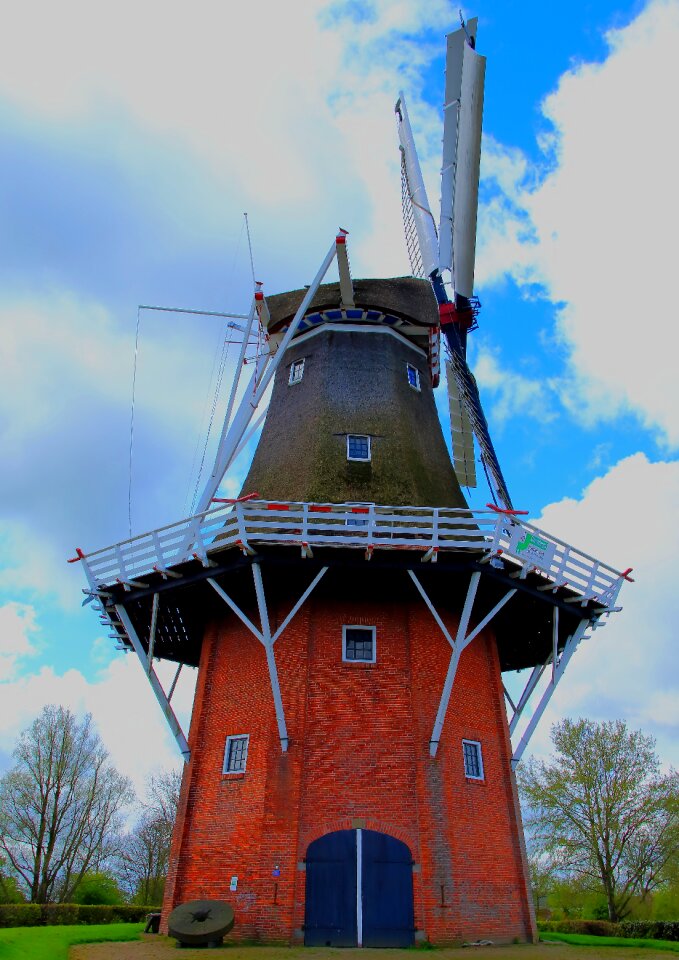 Old mill millstone traditionally