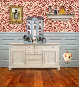 Model girl brown bedroom