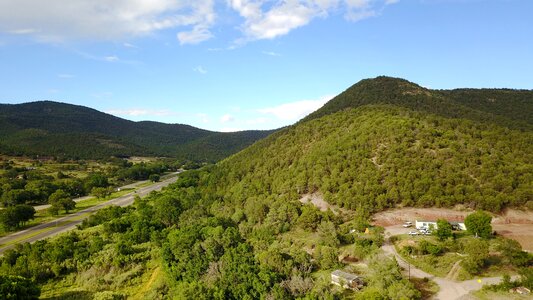 Green mountain drone photography photo