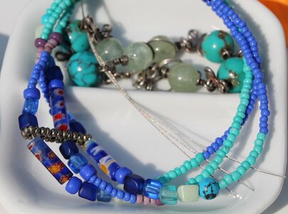 Necklace blue turquoise