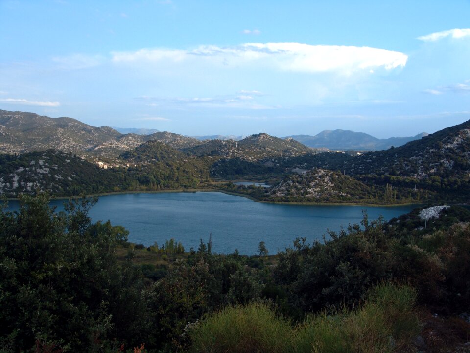 Water blue landscape