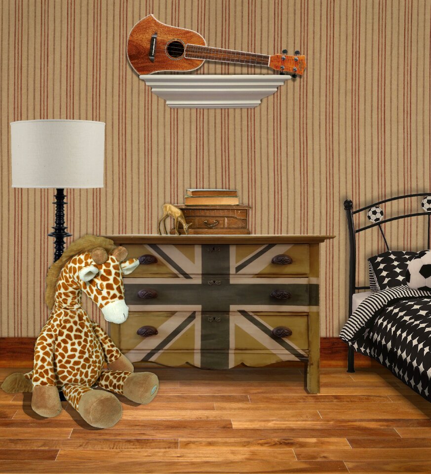 Model boy brown bedroom