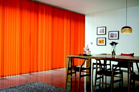 Vertical orange tree living room