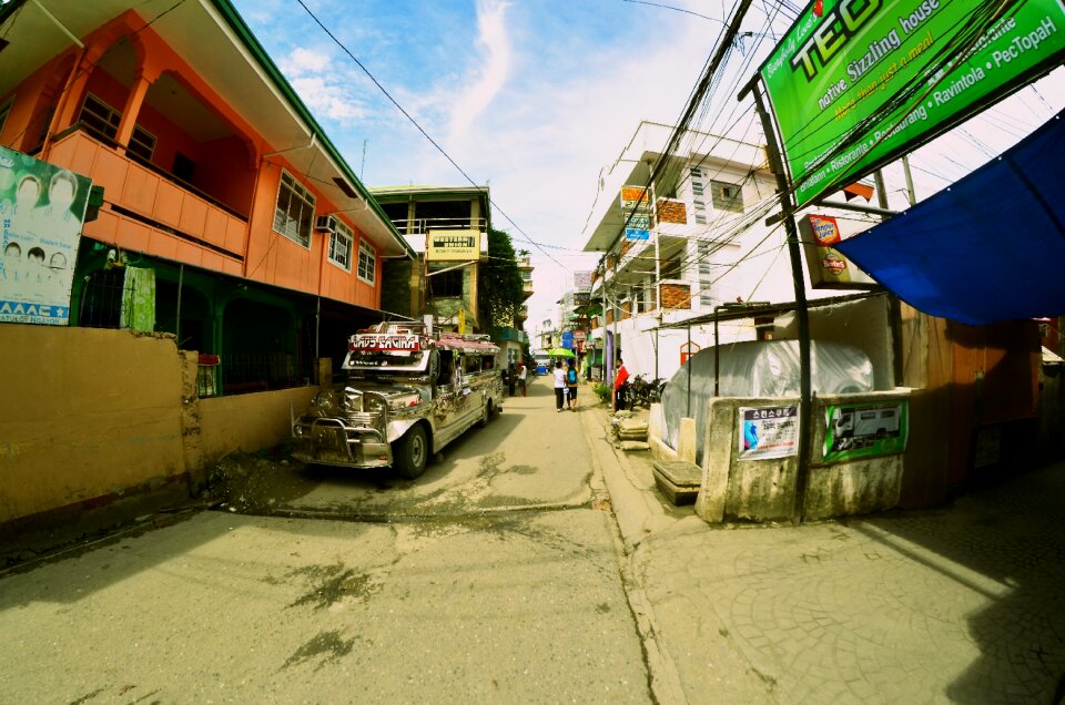 Fisheye jeepney filipino