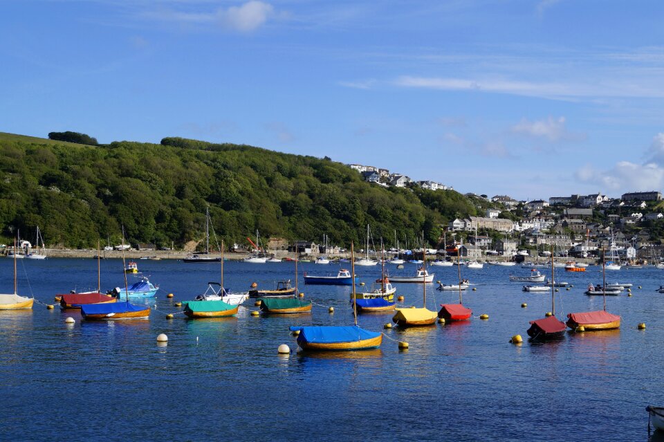 Boats colorful bay