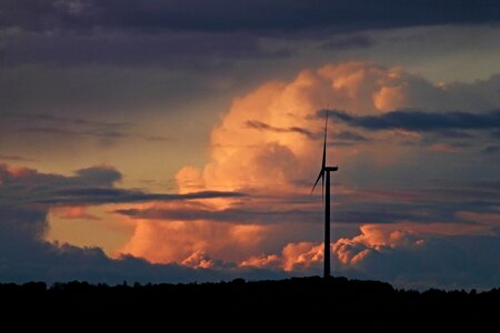 Sky wind energy landscape photo