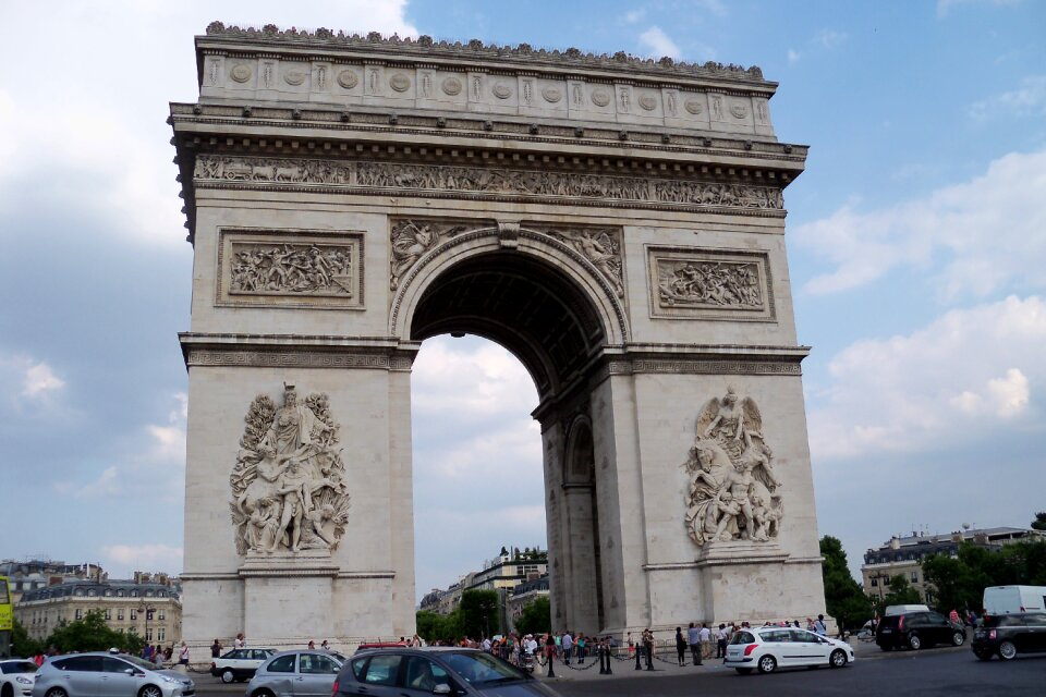 The arc de triomphe paris france