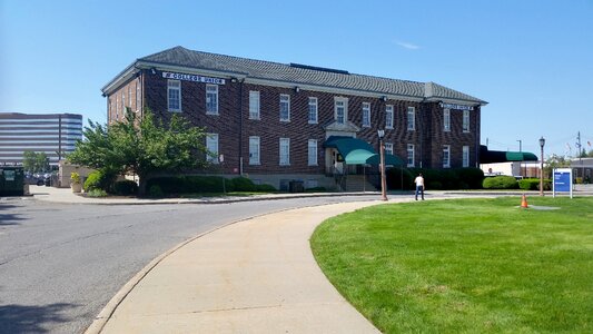 University structure blue school