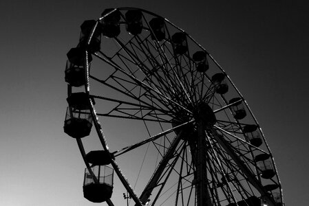 Wheel amusement park the height of the photo