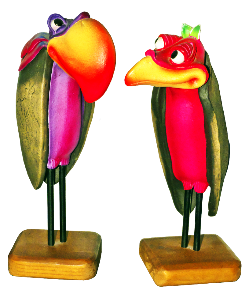 Carved holzfigur colorful
