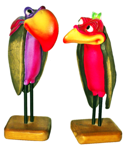 Carved holzfigur colorful