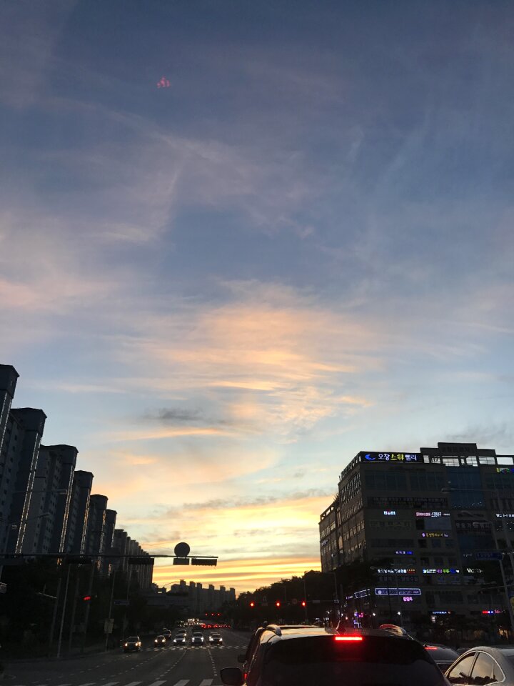 Sunset city analysis of various Free photos