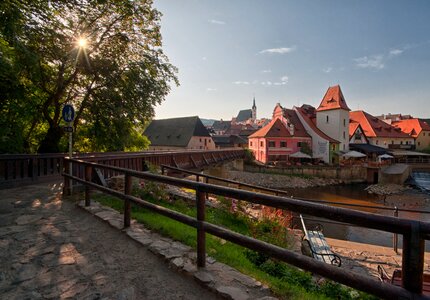 Czech krumlov sunrise city