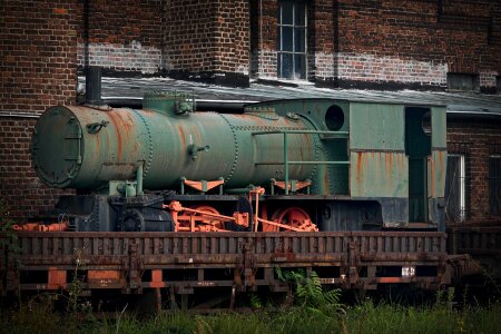 Old railway train photo