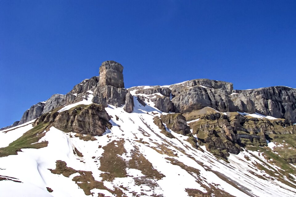 Mountains blue sky sunny photo