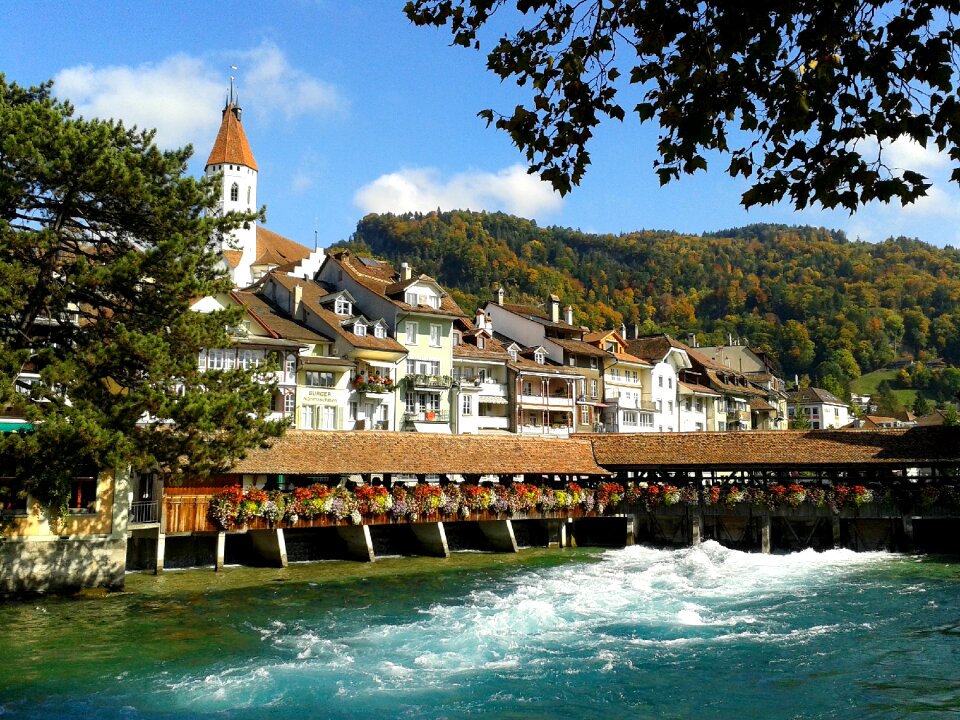 Switzerland city riverside